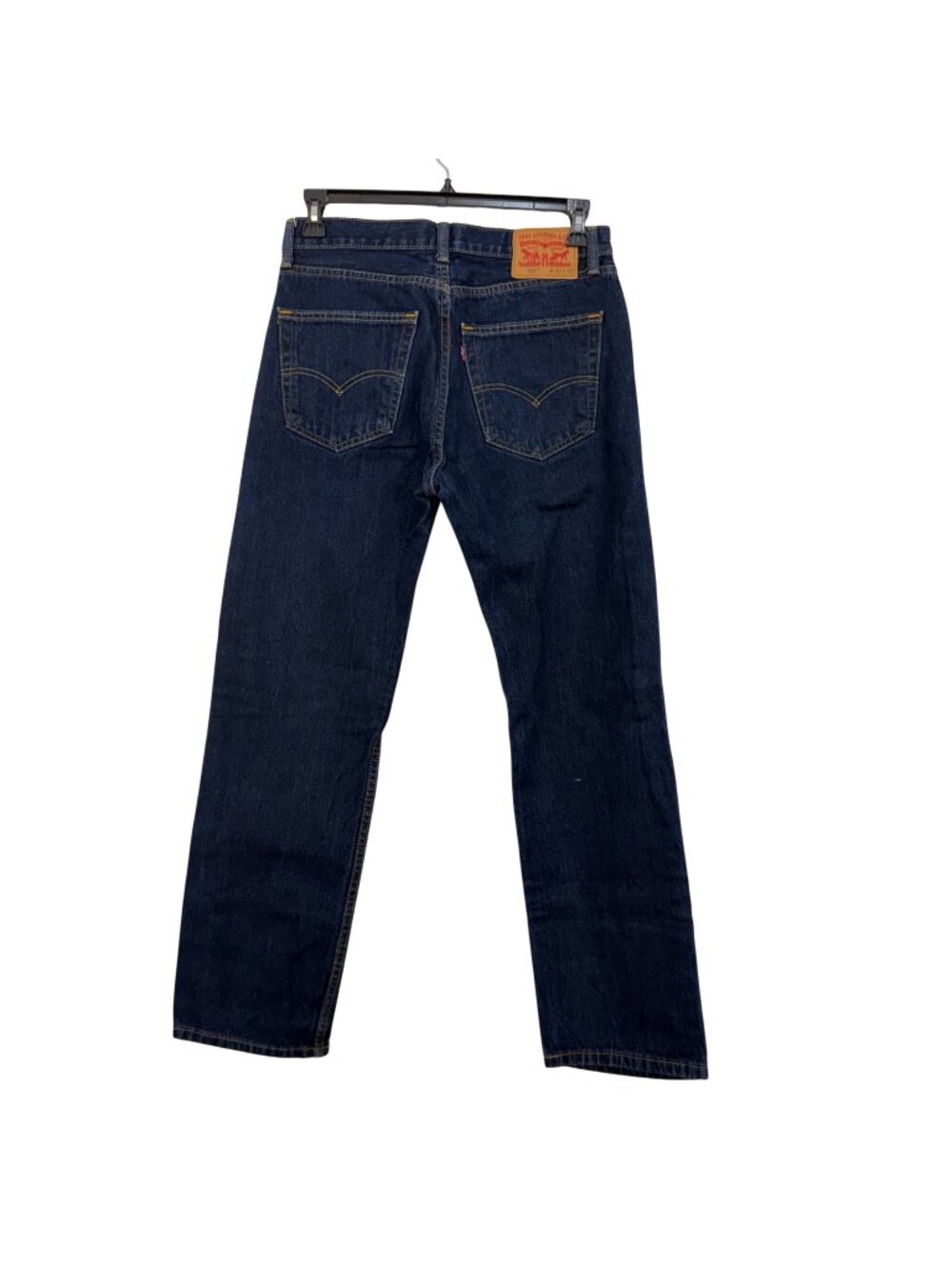 Levis 505 Regular Fit Mens Jeans W33 L32 Dark Wash Denim Straight Classic Style